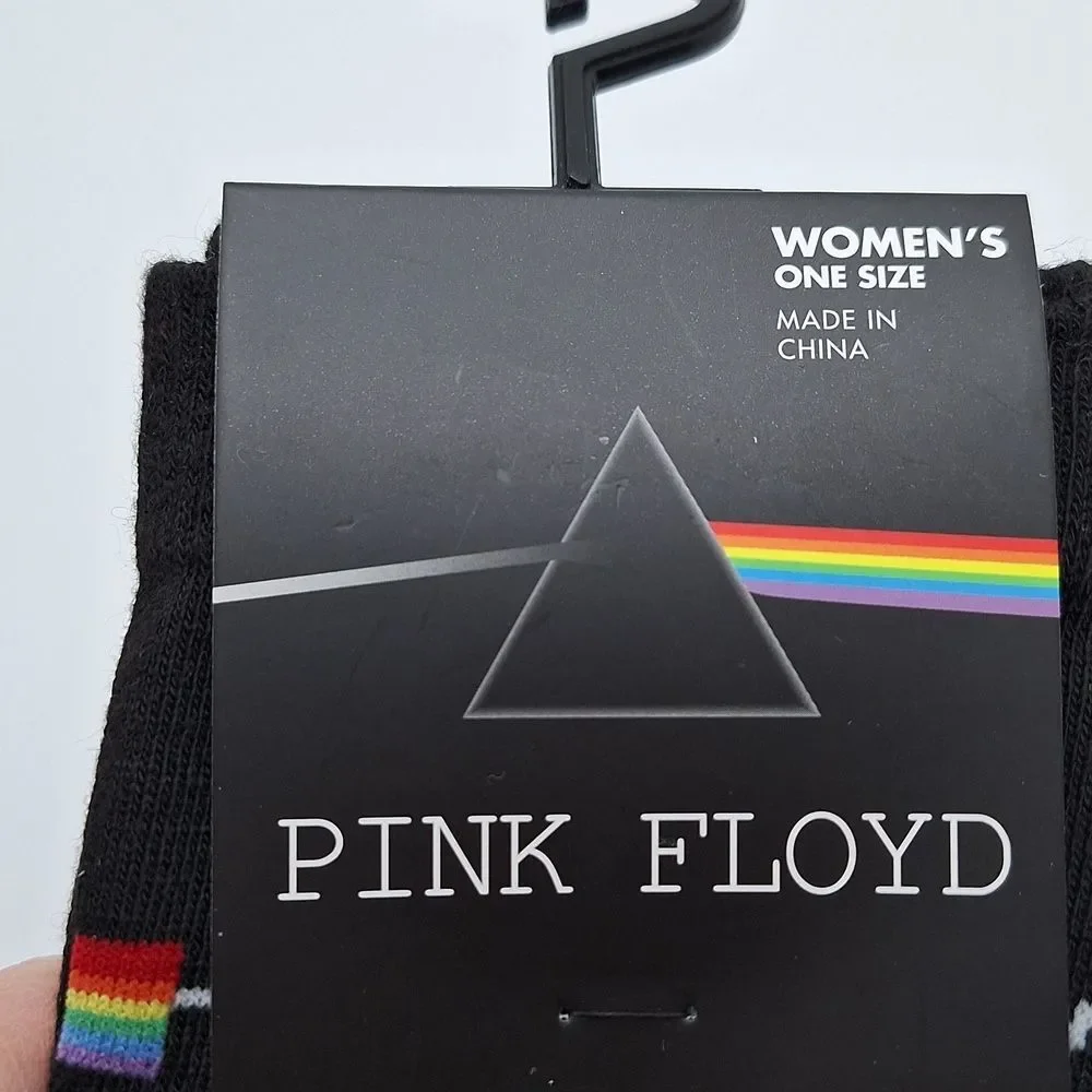 Pink Floyd Black Casual Crew Socks Iconic Design Dark side of the moon